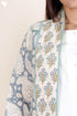 Cambric Cotton Quilted Jacket In Floral Block Print